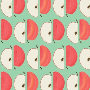 Painterly Apples - Seafoam