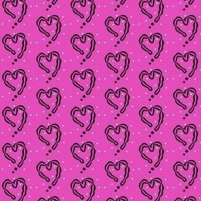 Bright pink hearts - small