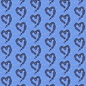 Light blue hearts - small