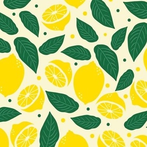 Lemon Pattern - Yellow