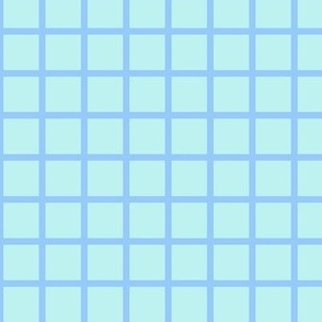 Bright grid mint and blue