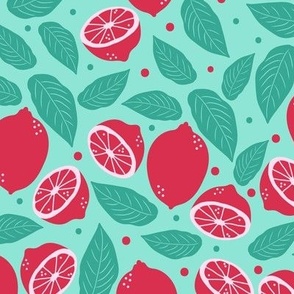 Pink Lemons - Teal