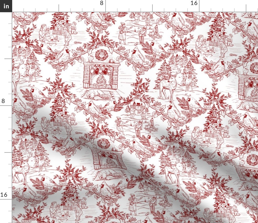 Traditional Christmas Toile small scale