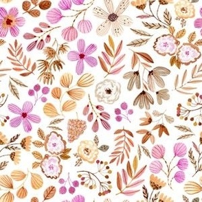 Pale Colors Floral Watercolor Pattern