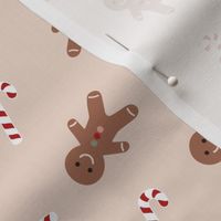 Christmas gingerbread man on nude  medium 7x7