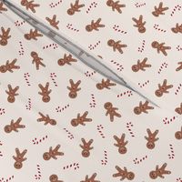Tossed Christmas gingerbread man xsmall