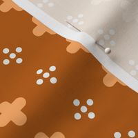 swiss crosses and dots on alloy orange | small