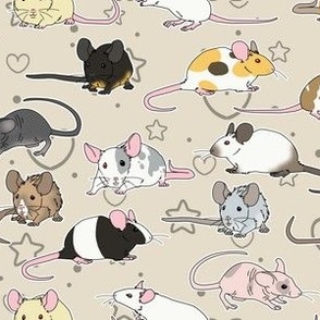 Mouse Pattern Beige