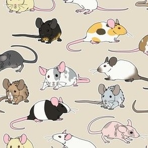 mouse pattern beige plain