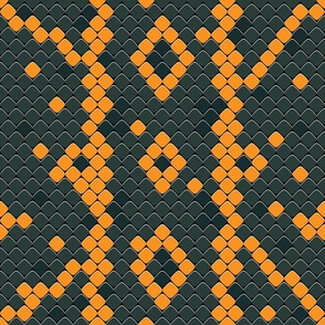 Orange Snake Print