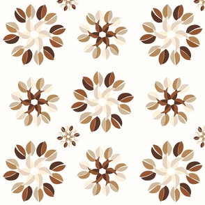 Coffee Bean Cream Flowers