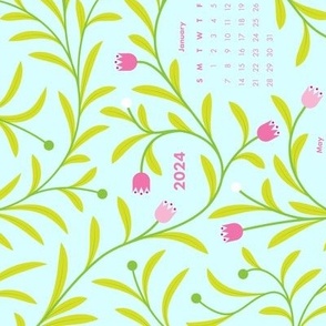 Spring mood 2024 calendar - tuliplike