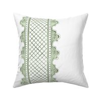 Clarabelle Soft Greens on White