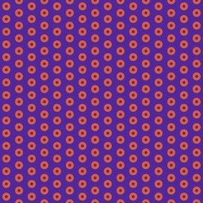 Purple & Orange Microdot Donuts