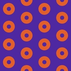 Purple & Orange Donuts 2” Block 