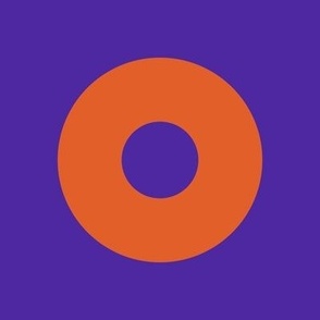 Purple & Orange Donuts 8” Block