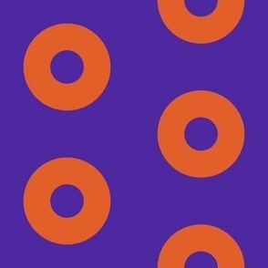 Purple & Orange Donuts 4” Block