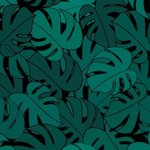 Monstera Magic - Midnight Jungle