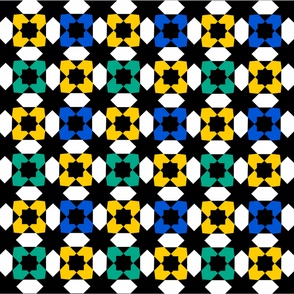 Geometric blue  traditional art