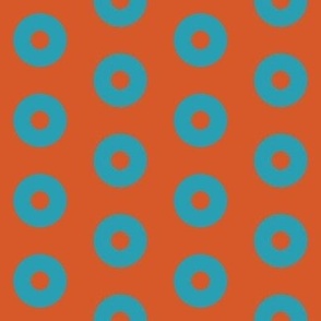 Orange & Blue Donuts 2” Block