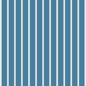 White and blue stripe fabric New Classics blue Vertical Stripe