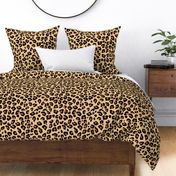 Large Classic Tan and Black Leopard Fur Spots 