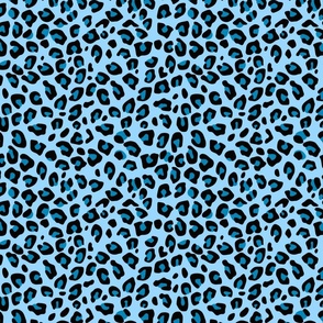 Small Blue Leopard Print