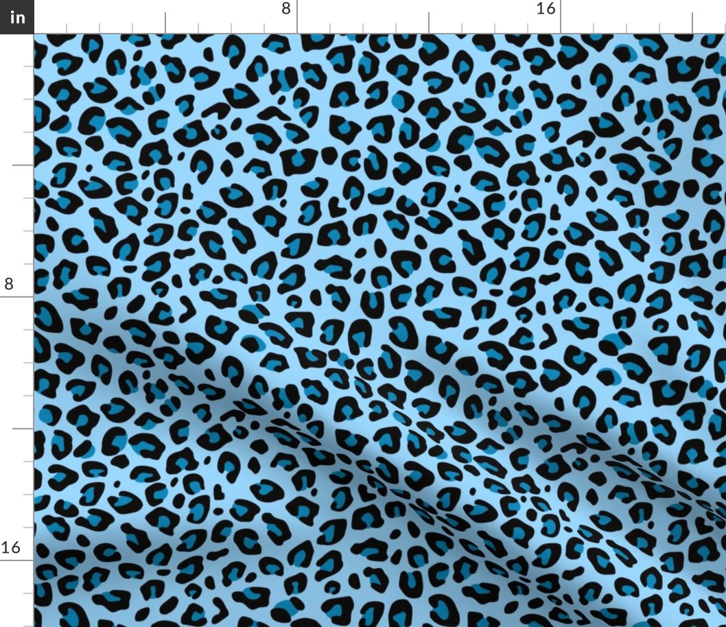 Small Blue Leopard Print