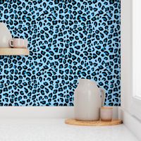 Large Blue Leopard Print