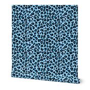 Large Blue Leopard Print