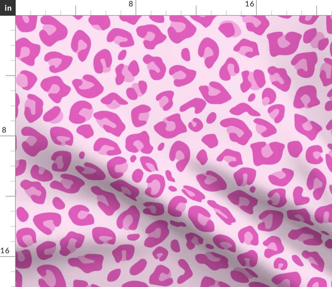 Large Pink and White Leopard Print