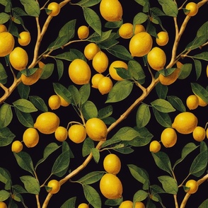 Lemon Tree Vintage Botanical Illustrations -b2fc