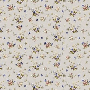 ditsy gentle flora cottage style inspired shabby chic fabric -small scale