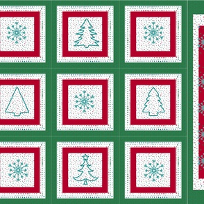 Holiday Dots Placemats Cut and Sew green/red/teal
