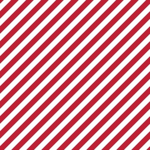 Diagonal Stripes Red And White