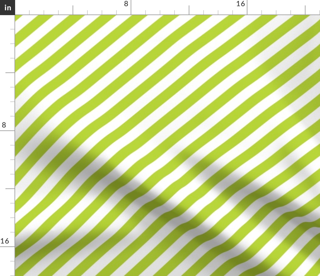 Diagonal Stripes Green