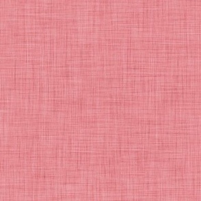 23 Watermelon- Linen Texture- Dark- Petal Solids Coordinate- Solid Color- Faux Texture Wallpaper- Coral- Flamingo- Pink- Valentines Day- Mid Century Modern