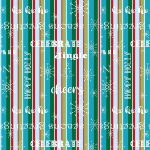 Holiday Jingle Stripes & Script & Snow