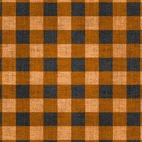 Wrapping - Plaid- Copper, Tan, Black - 9e5302, e8bc95