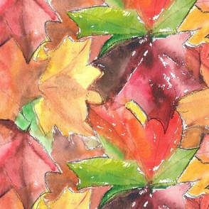 Vaahteranlehdet (Maple)_Watercolour
