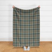 Wrapping - Plaid - Dark Teal, Bright Ochre, White, Black - e28b3b, 073d47