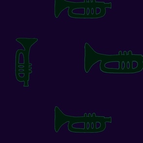 Green Trumpets on Dark Violet_large