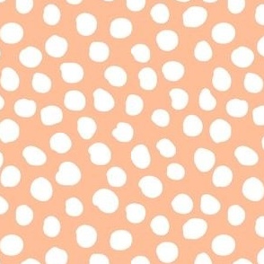 Peach Fuzz colour of the year 2024 polka dots