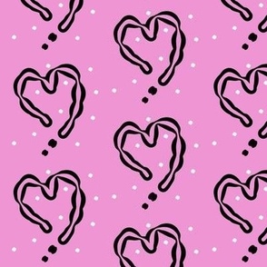 Pink hearts - large
