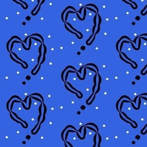 Blue hearts -large