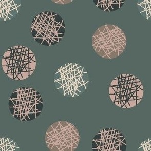 Sage Dots Green timeless dotted circles with pattern 