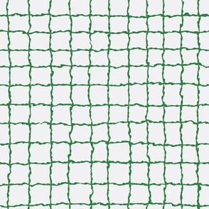 Wavy Grid in Green on White