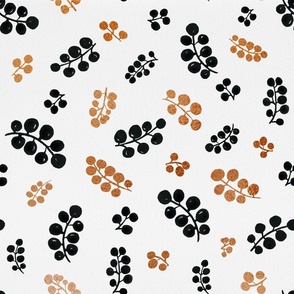 Copper and Black Berries with Mottled Effect | Medium Scale