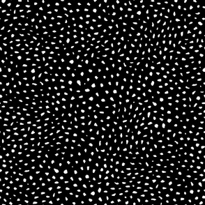 Medium scale black and white polka dots
