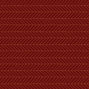 Mini Christmas Poinsettia Leaf Vein Chevrons with a Ox Blood Red Background